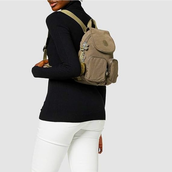 New Backpack  Kipling Firefly Up, Beige (True Beige) three pockets backpack - Picture 4 of 15